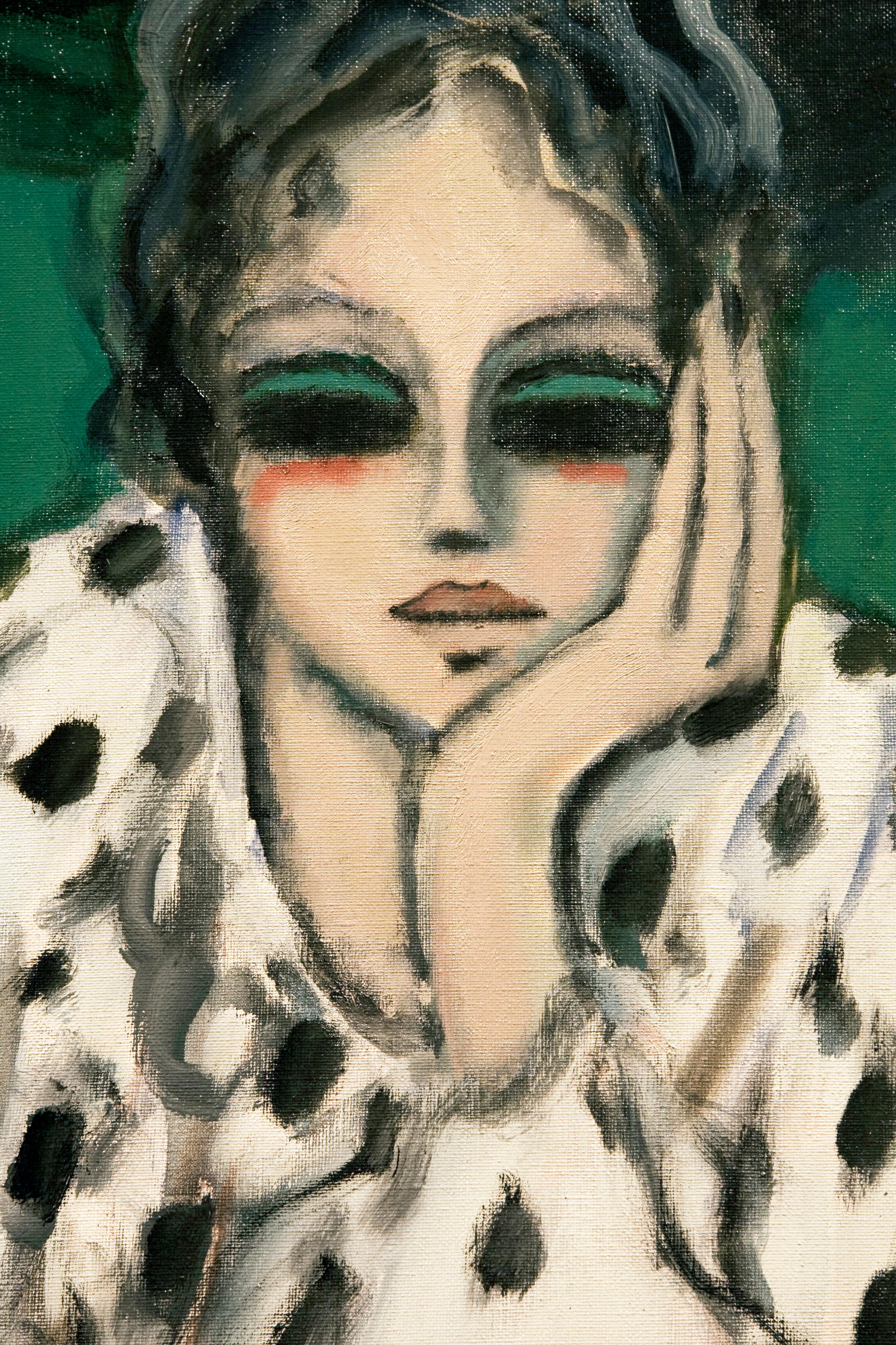 Modern Fauvist Portrait of a Woman by Cassigneul, 