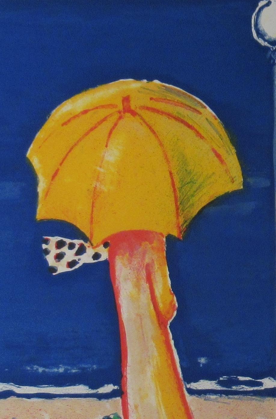 Femme à l'ombrelle - Post-impressionnisme Print par Jean-Pierre Cassigneul