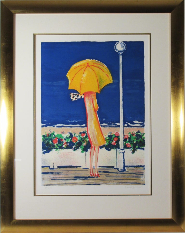 Jean-Pierre Cassigneul Landscape Print - Femme a l'ombrelle