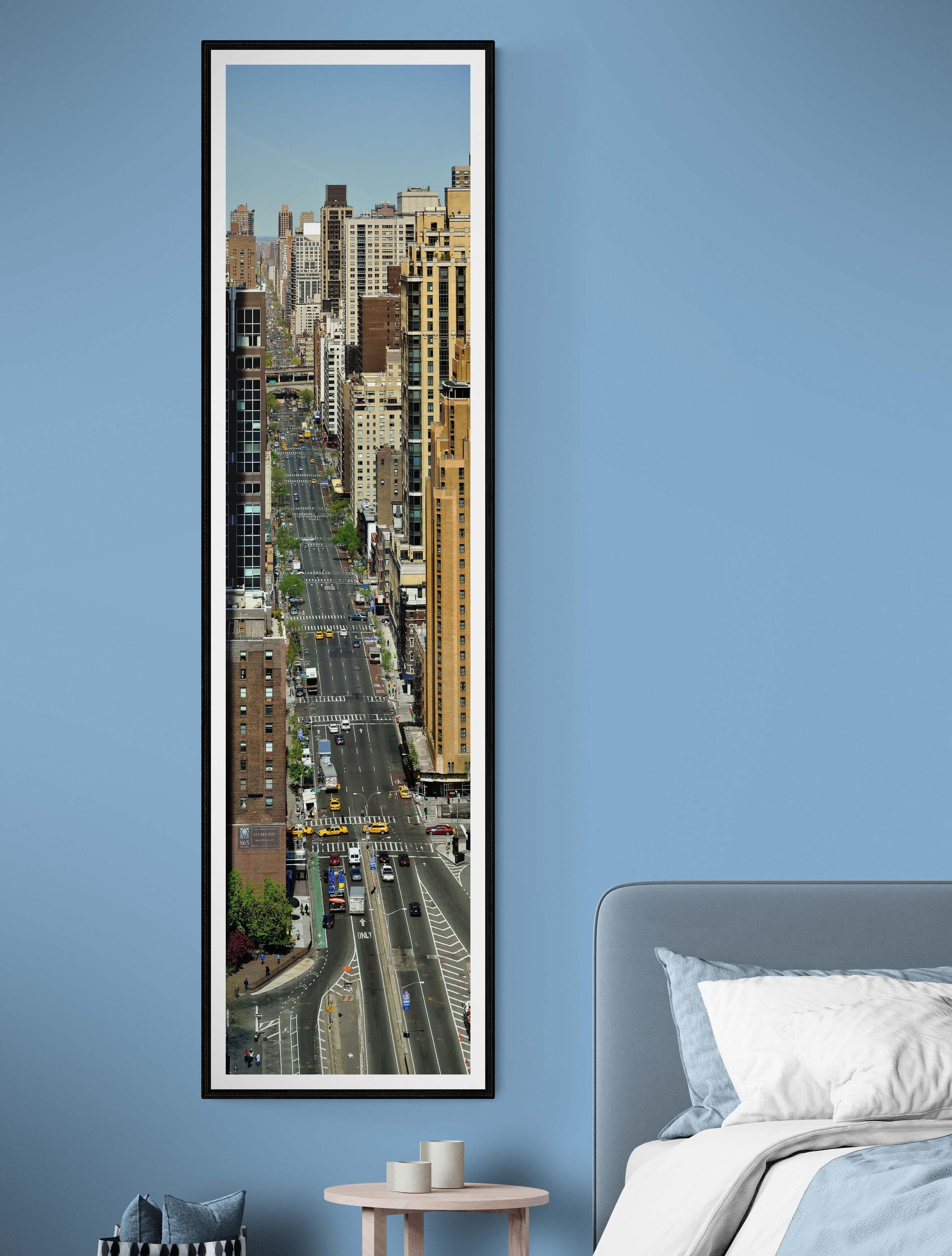 Batman's view of the 1st Avenue of New York City  -  Panoramic Color Photography For Sale 2