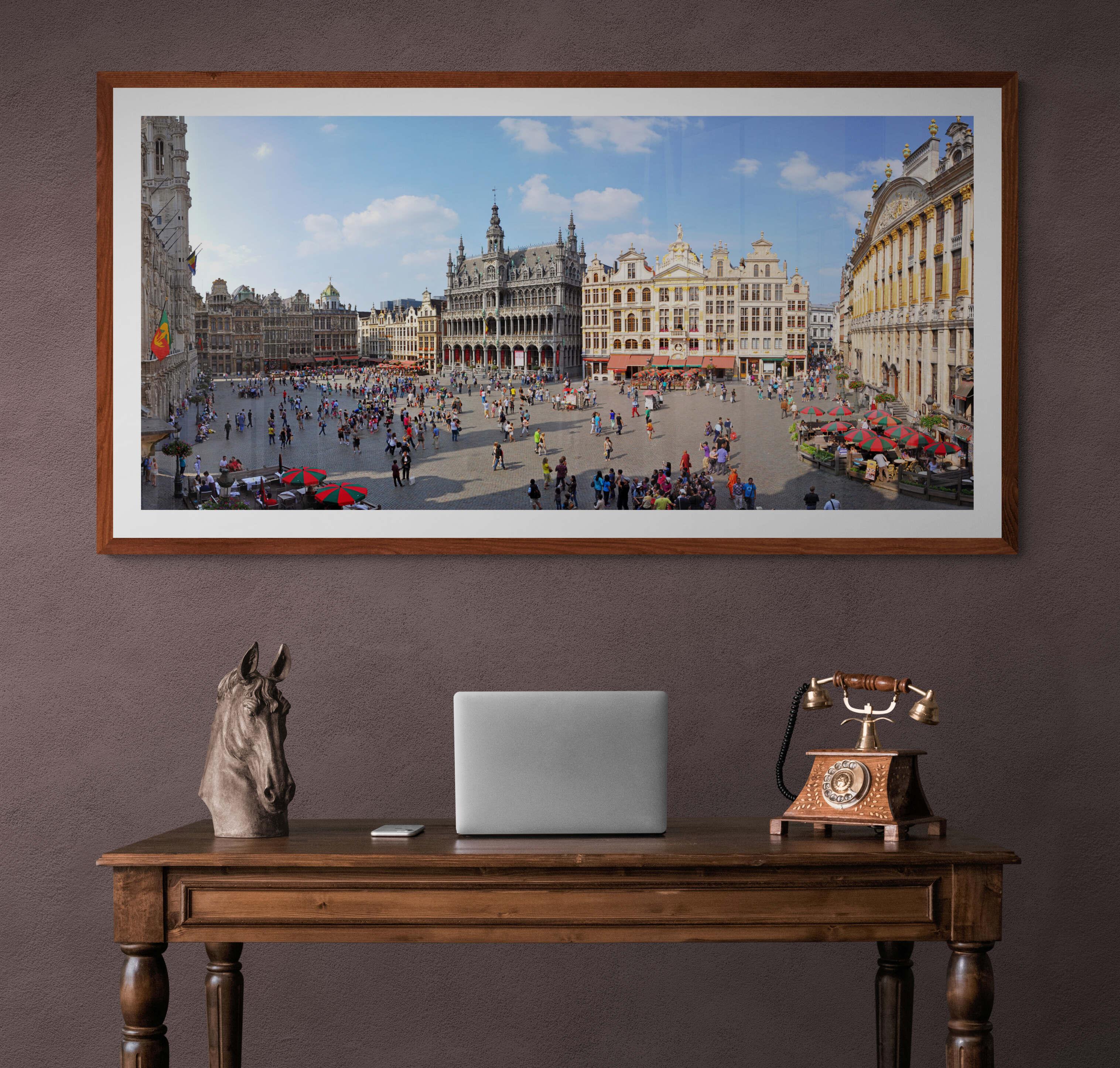 Brussels Grand'Place - Summer 2013 - Contemporary Panoramic Color Photography For Sale 2