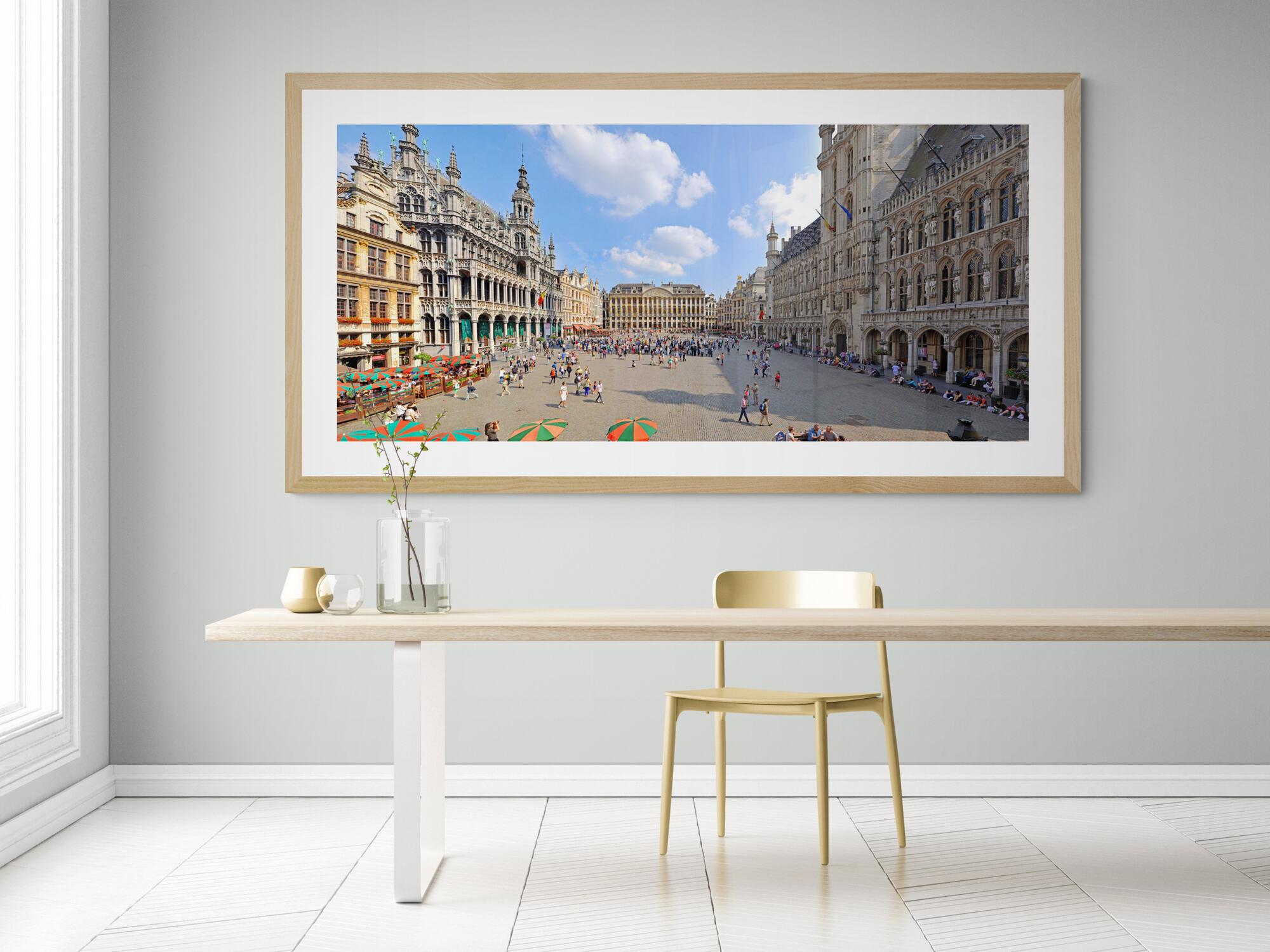 Brussels Grand'Place - Summer 2013 - Contemporary Panoramic Color Photography For Sale 2