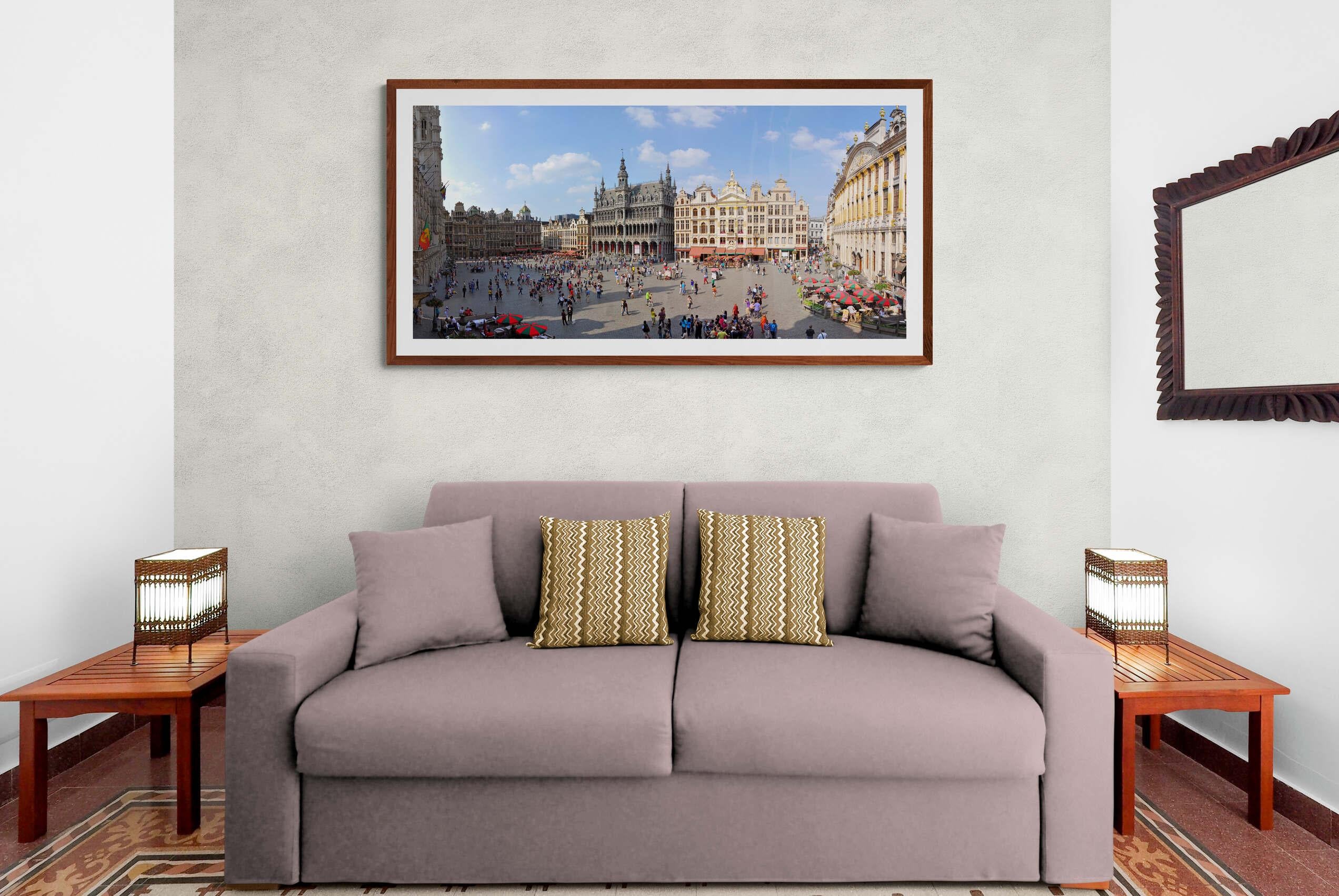 Brussels Grand'Place - Summer 2013 - Contemporary Panoramic Color Photography For Sale 4