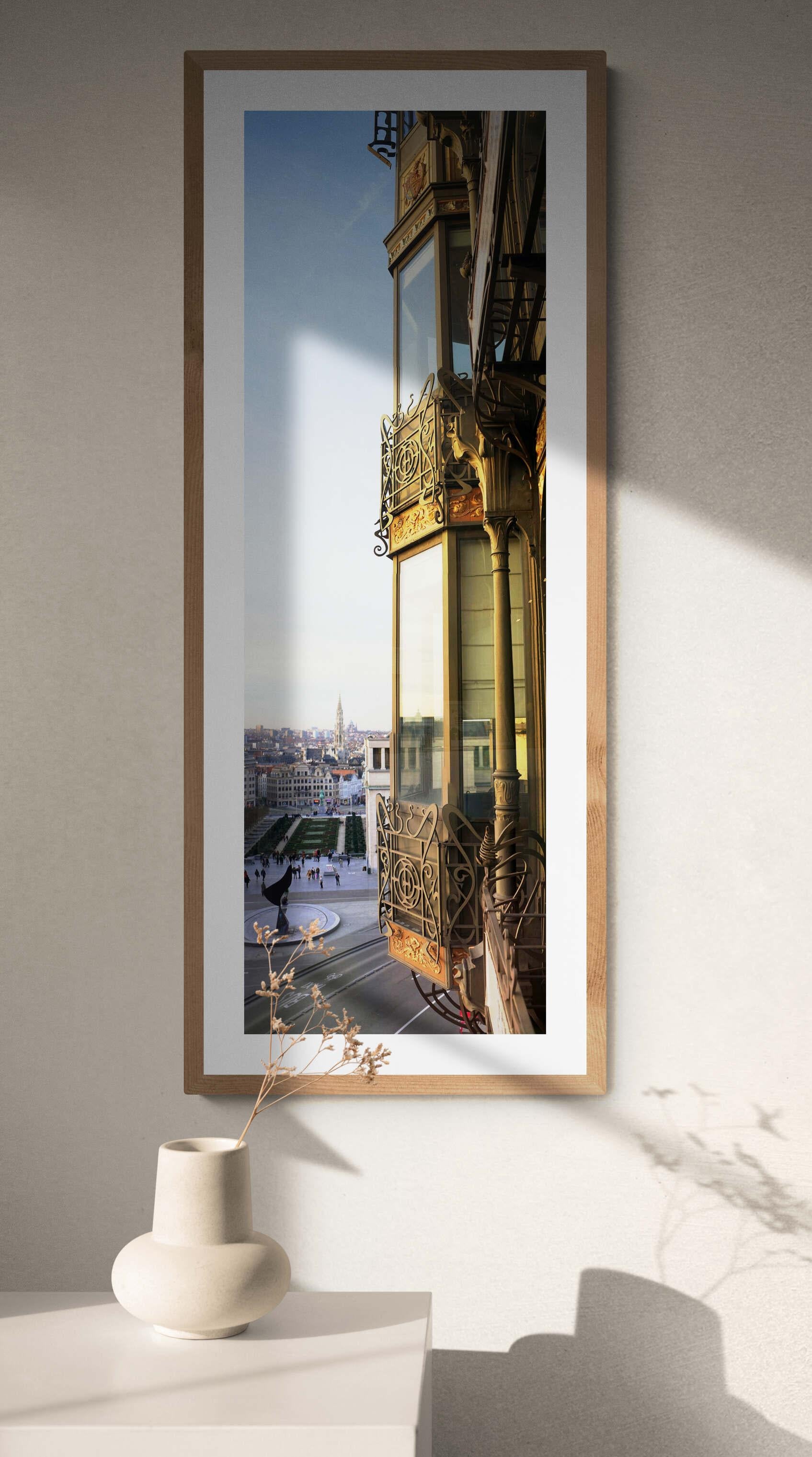 Brussels Skyline from music museum- Contemporary Panoramic Color Photography For Sale 2