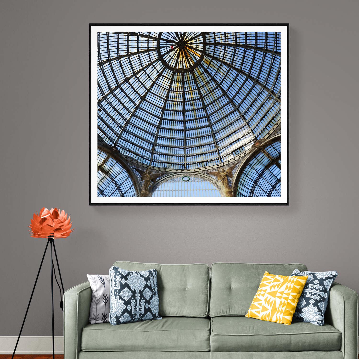 Galleria Umberto 1er of Napoly - Italy- Contemporary Panoramic Color Photography For Sale 2