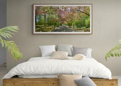 Japan Cherry Trees - Brussels - Contemporary Panoramic Color Photography