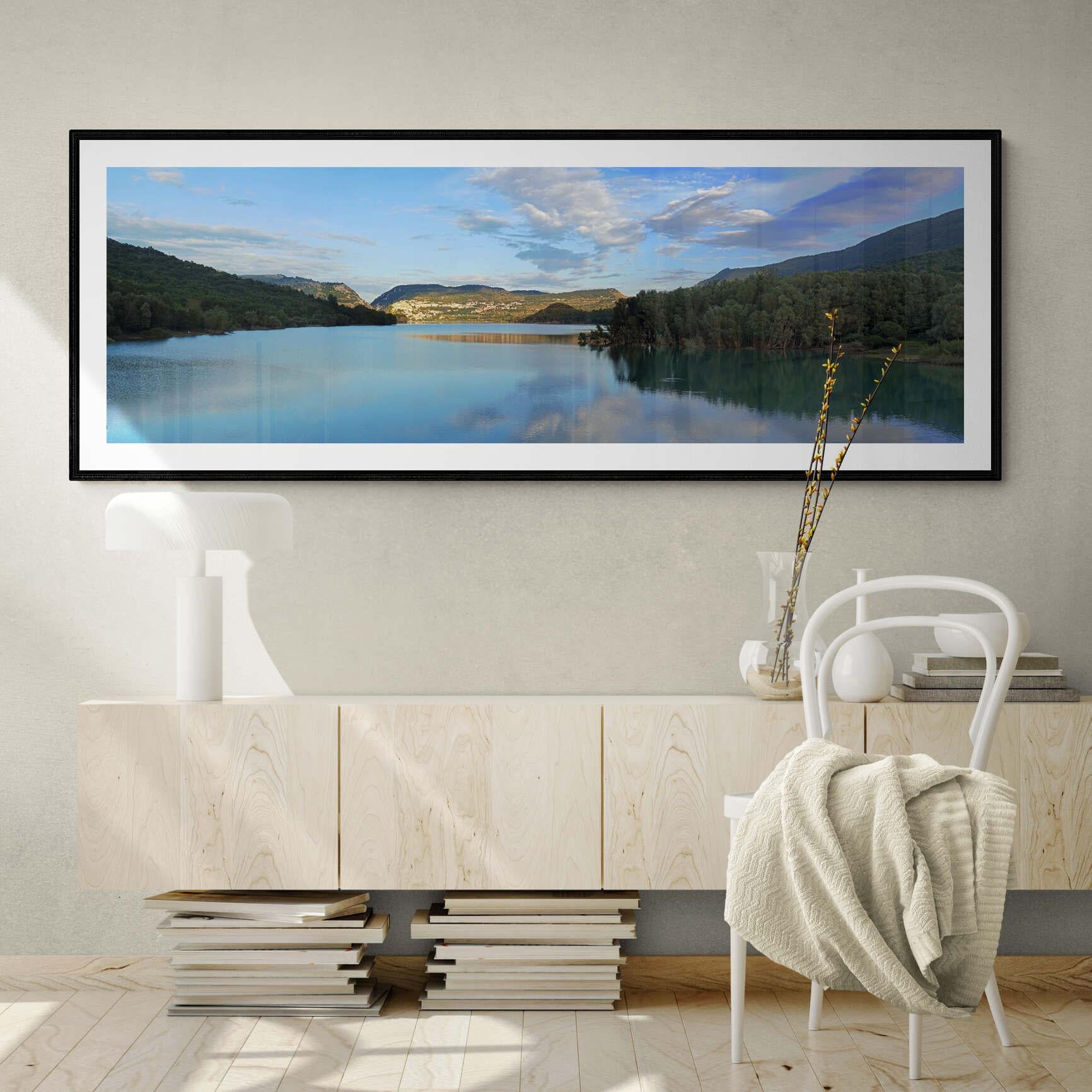 Lake of Barrea (Abruzzo) - Italy  -  Contemporary  Panoramic Color Photography For Sale 1