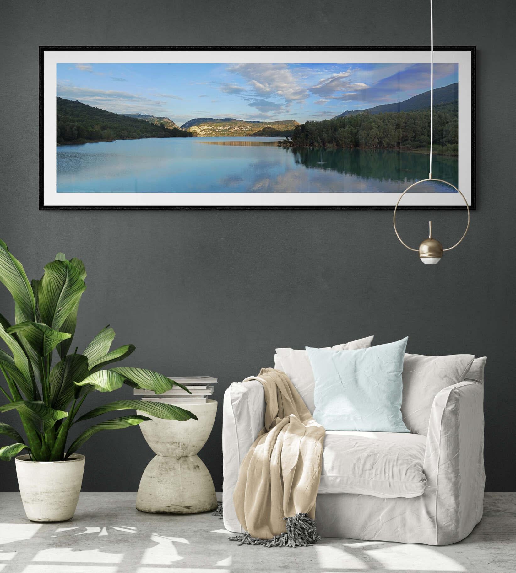 Lake of Barrea (Abruzzo) - Italy  -  Contemporary  Panoramic Color Photography For Sale 3