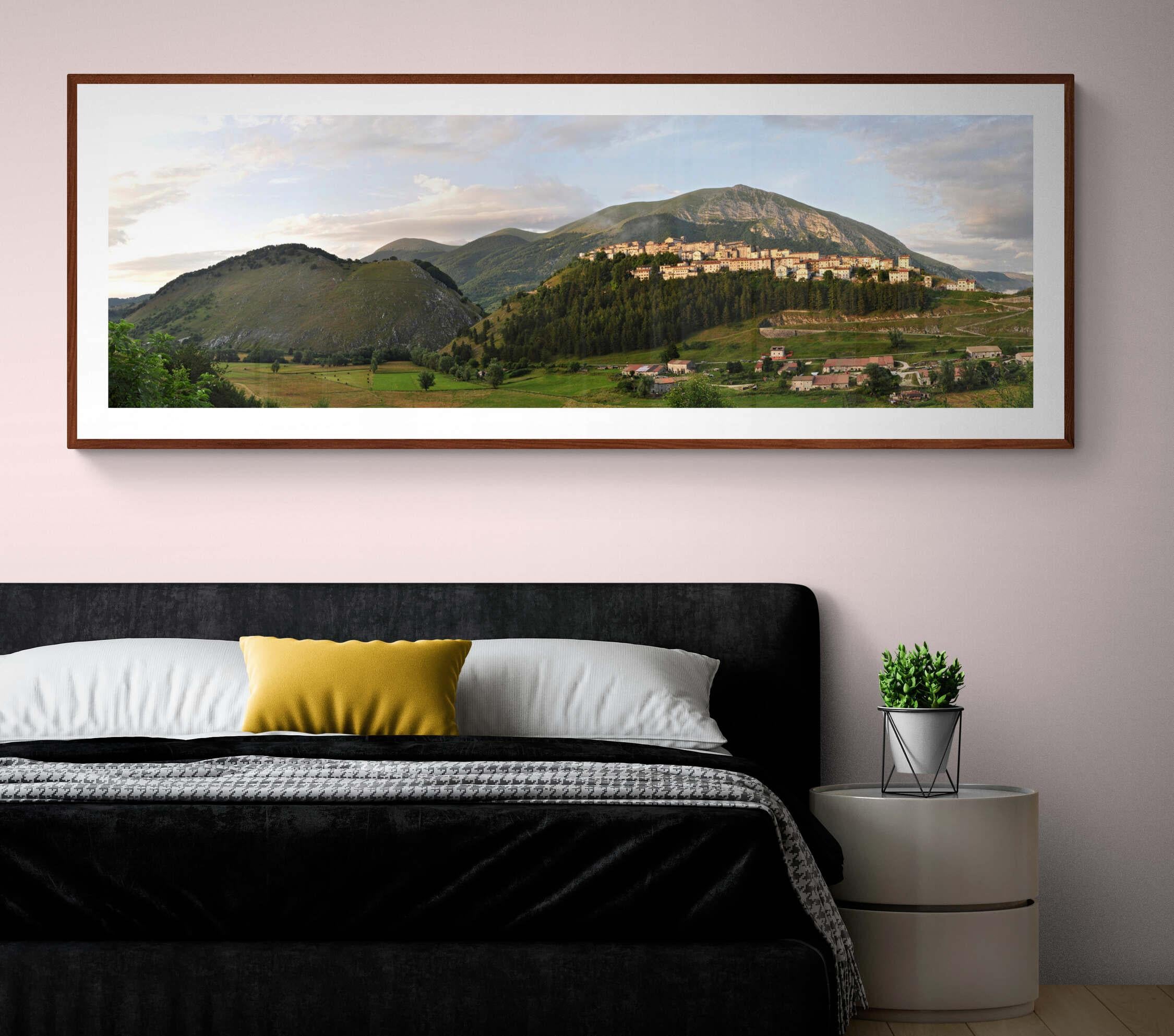 Opi - village from Abruzzo - Italy  -  Contemporary  Panoramic Color Photography For Sale 1