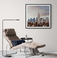 Skyline de Nueva York desde Brooklyn- Fotografía panorámica en color con marco completo