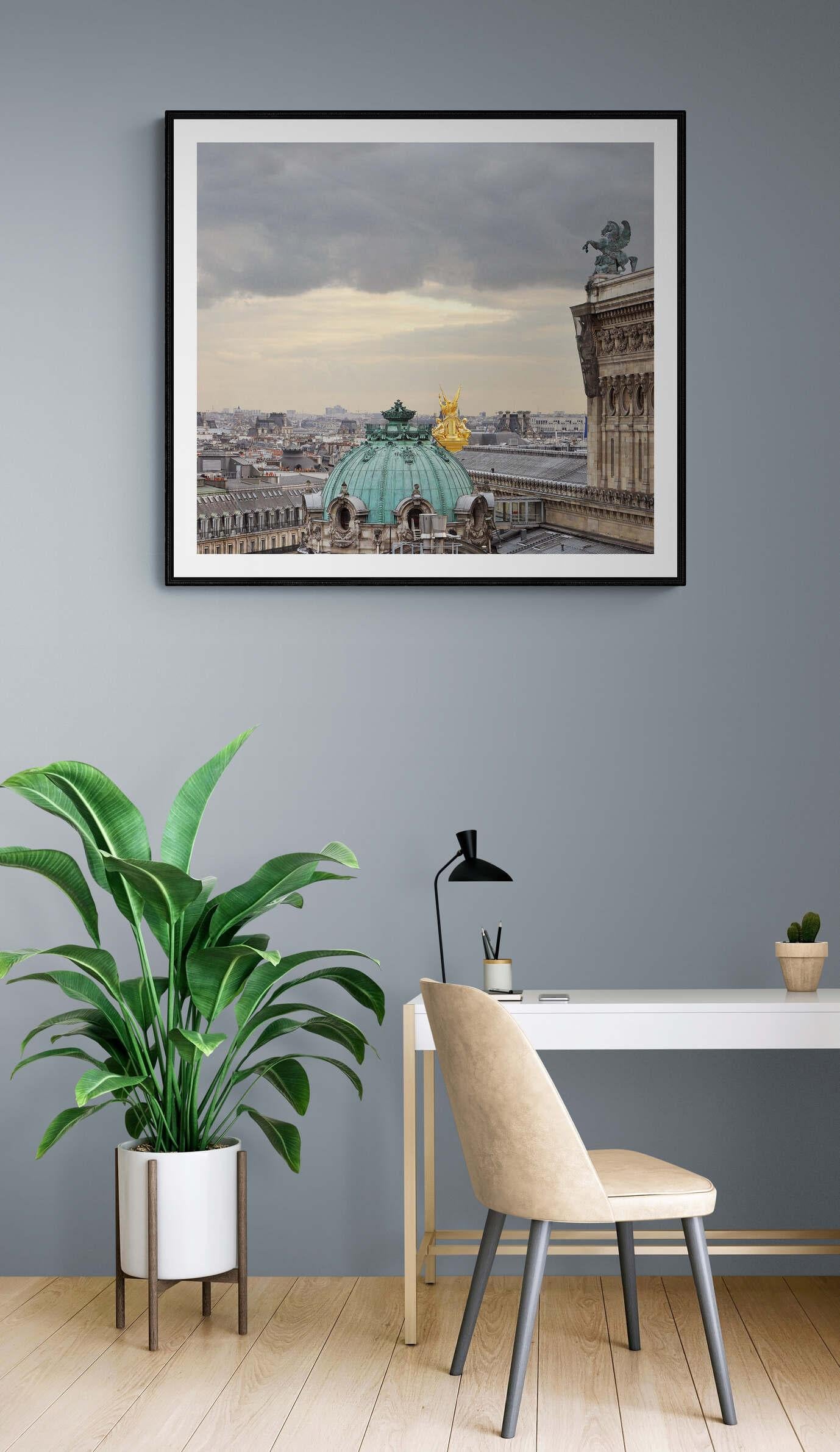 Südliche Skyline von Paris (Frankreich) – Zeitgenössische Panoramik-Farbfotografie – Photograph von Jean Pierre De Neef