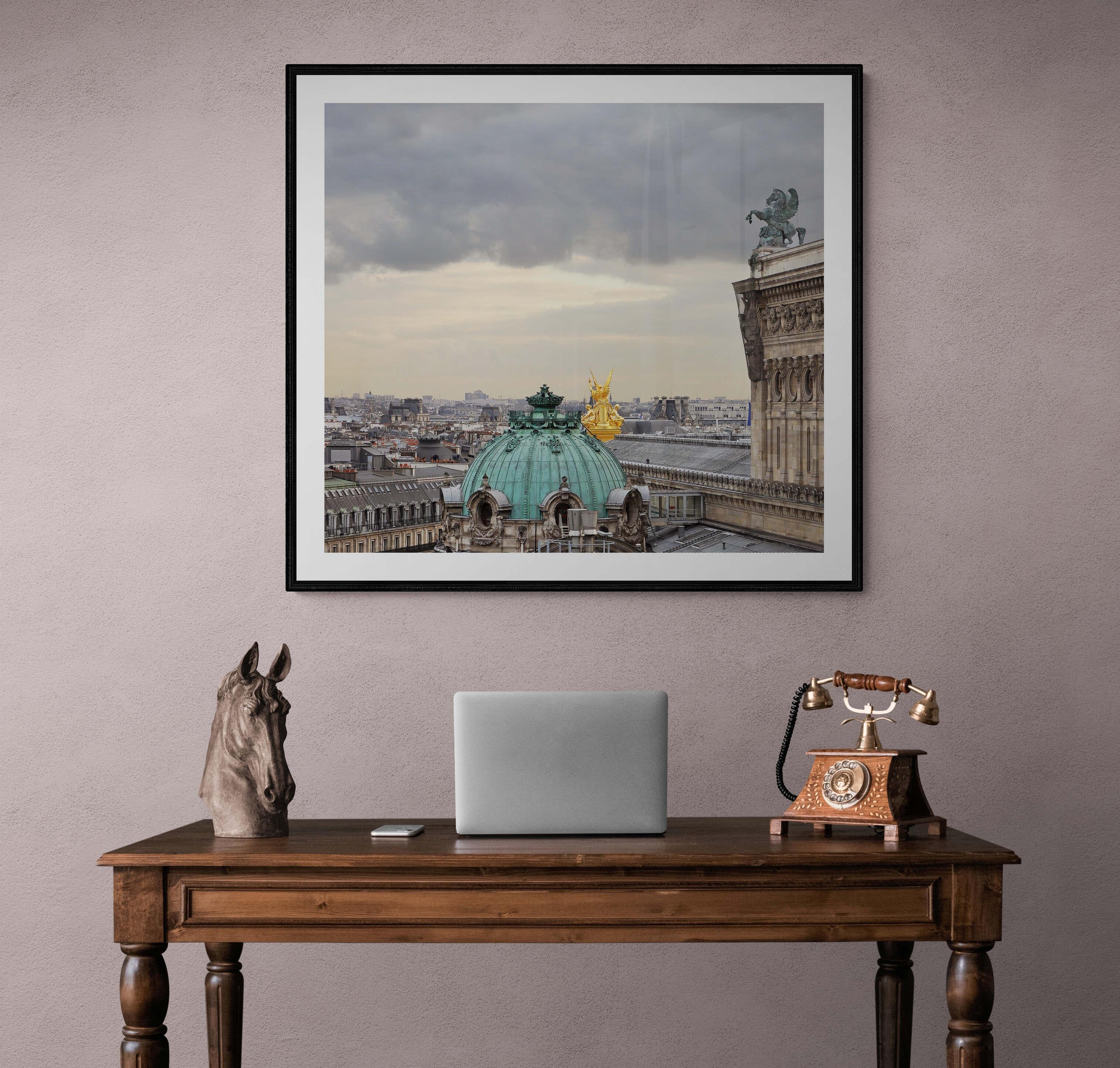 Southbound skyline of Paris (France) - Contemporary Panoramic Color Photography For Sale 2