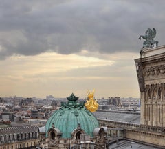 Southbound skyline of Paris (France) - Contemporary Panoramic Color Photography