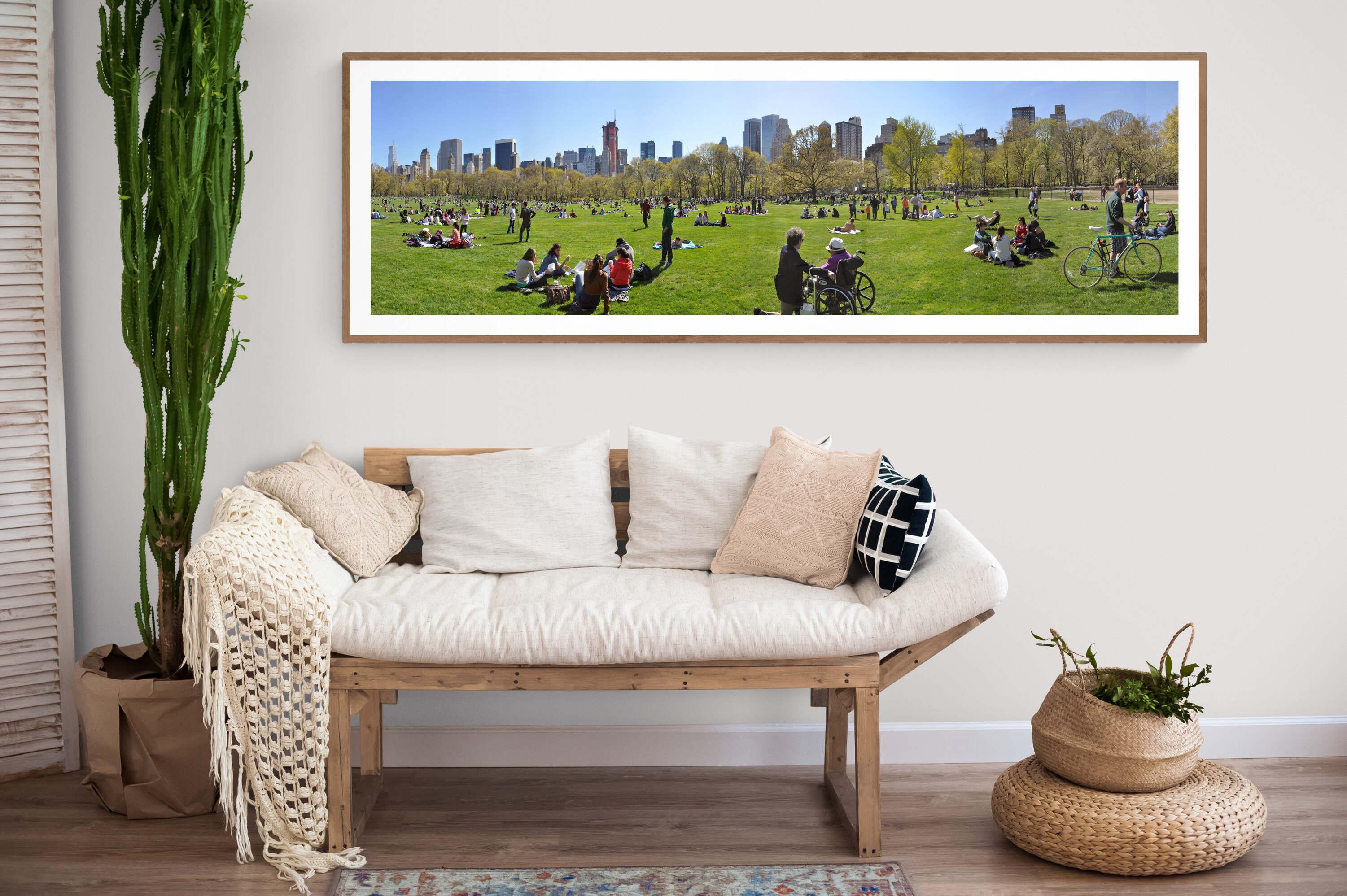 Spring afternoon in Central Parc  NYC - Contemporary Panoramic Color Photography For Sale 2