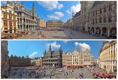 The Grand Place de Bruxelles - 2013 - photographie panoramique couleur encadrée 