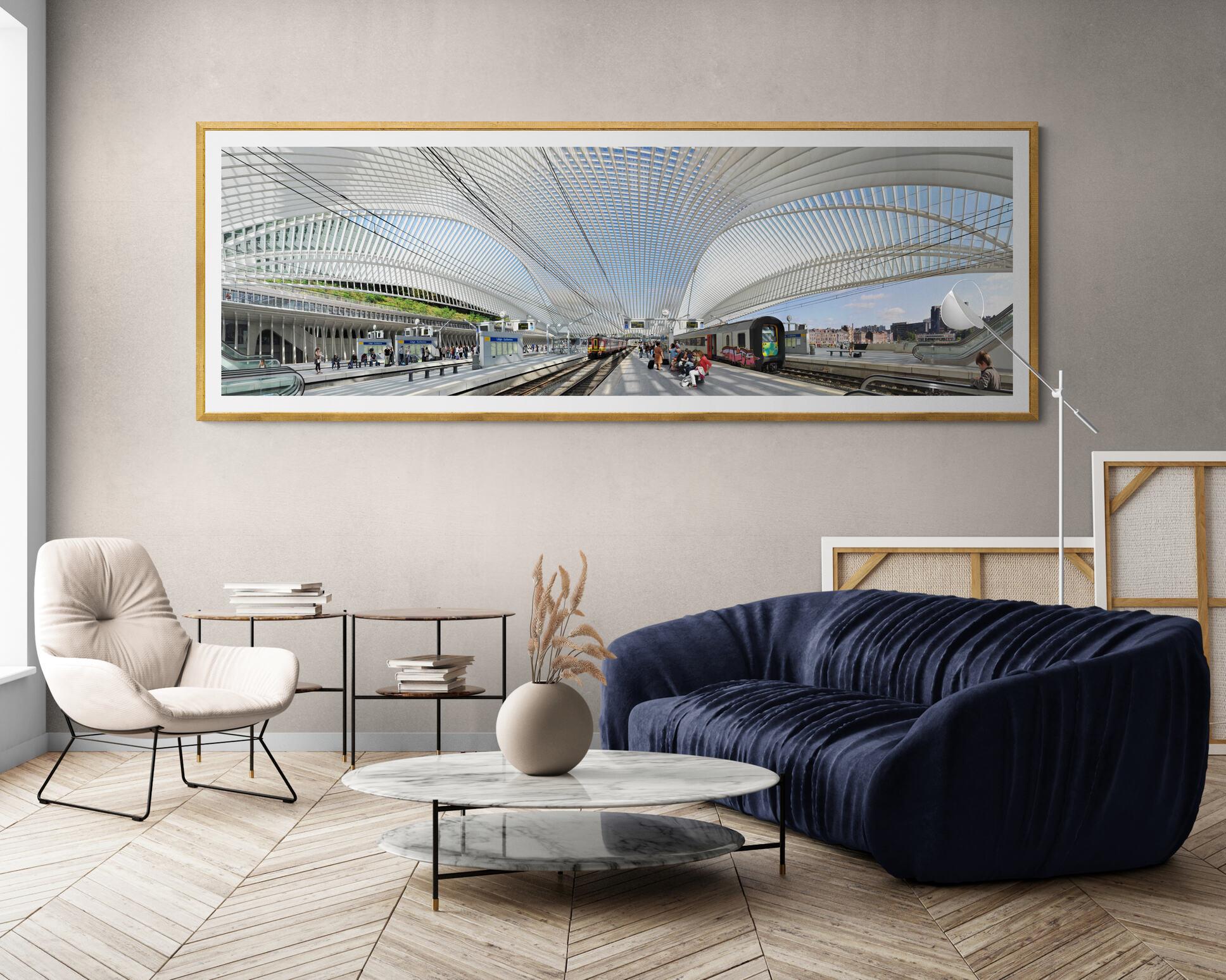 The Guillemins Railways station, 2010 - Contemporary Panoramic Color Photography For Sale 1