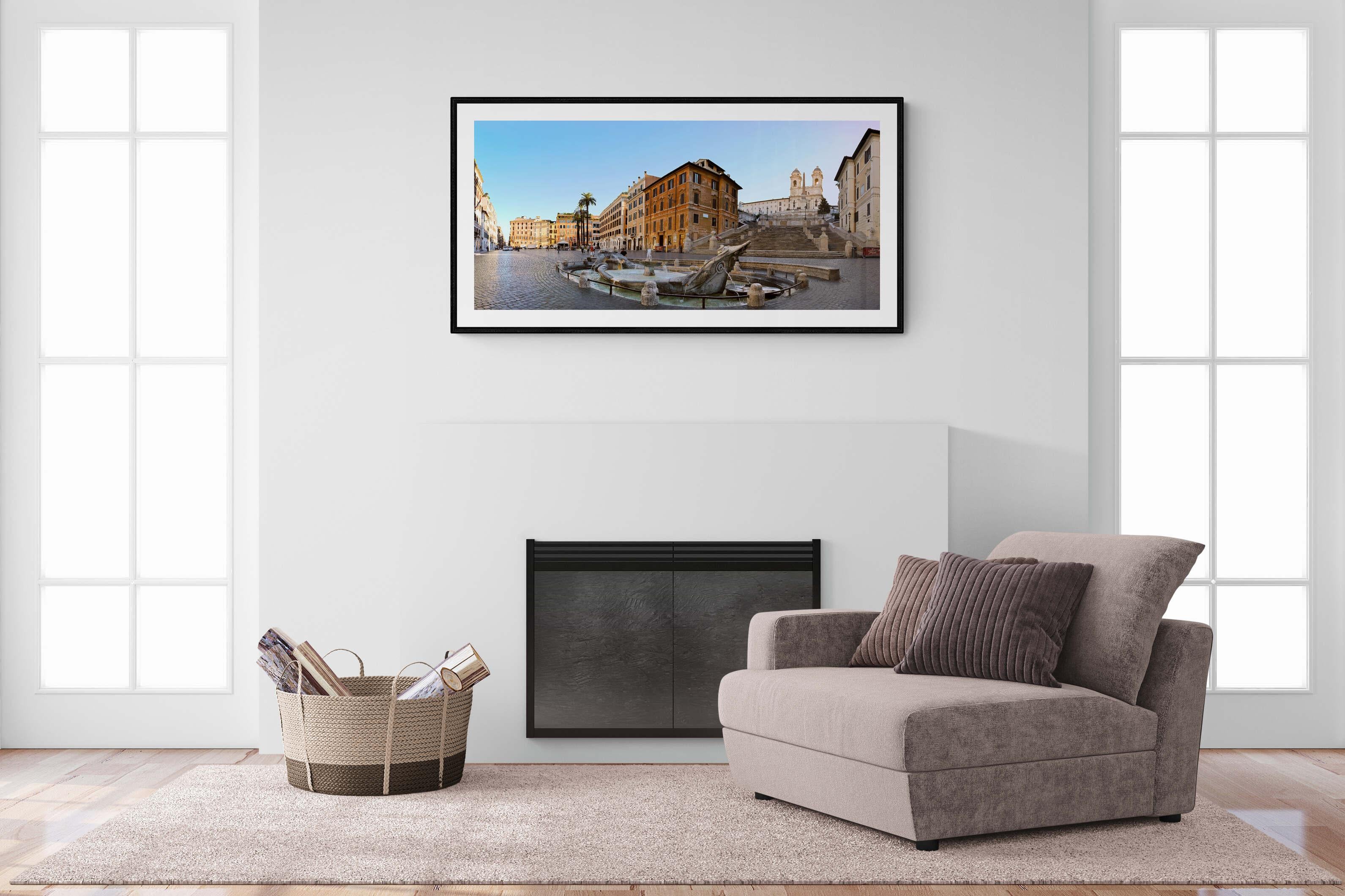 The Piazza di Spagna, Roma - Italy  - Contemporary Panoramic Color Photography For Sale 1