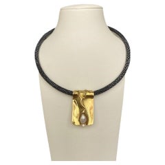 Jean-Pierre De Saedeleer (1946-2022) Halskette aus 18 kt Gold mit Anhänger 