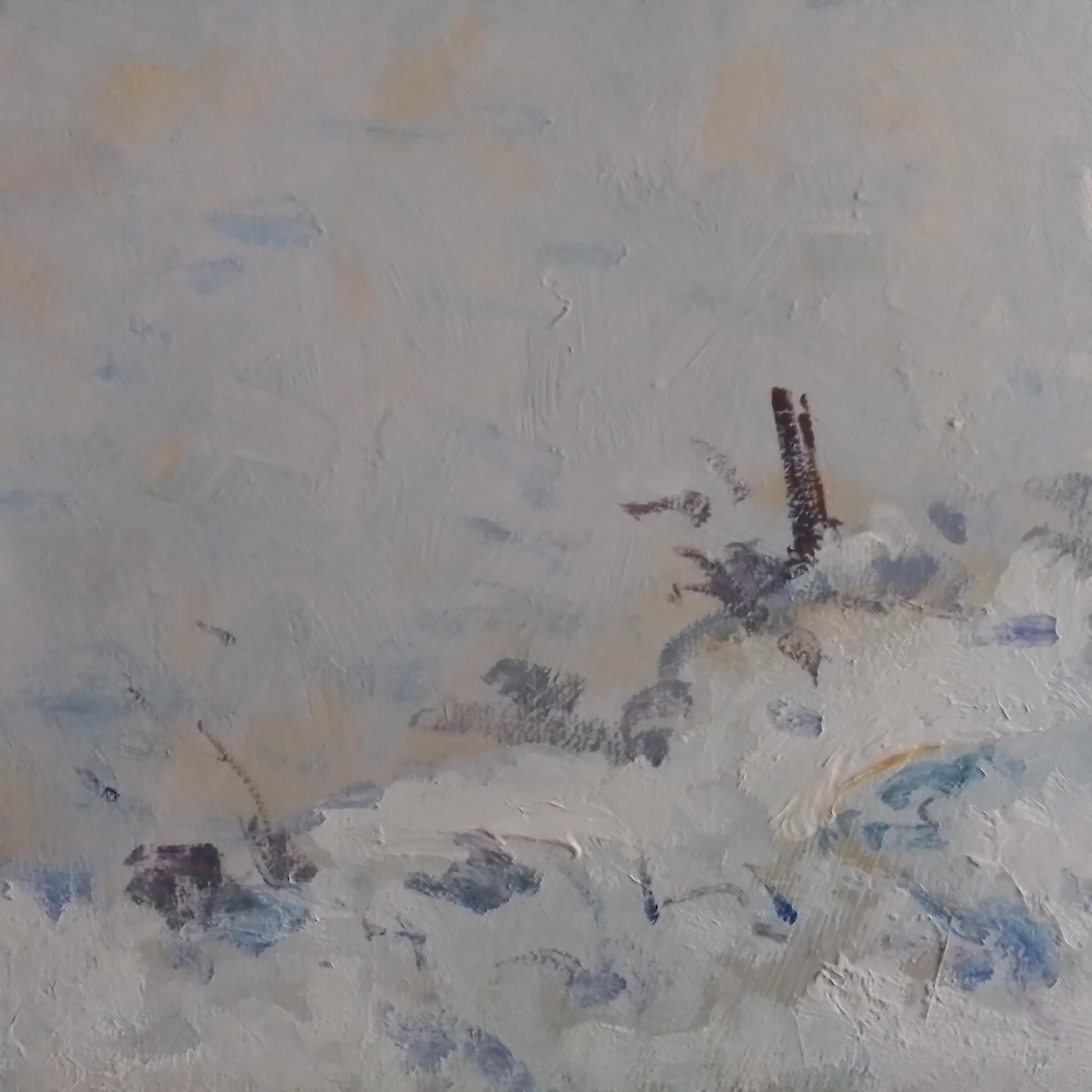 Paysage de neige de la Seine en Normandie, France - Jean Pierre Dubord en vente 6