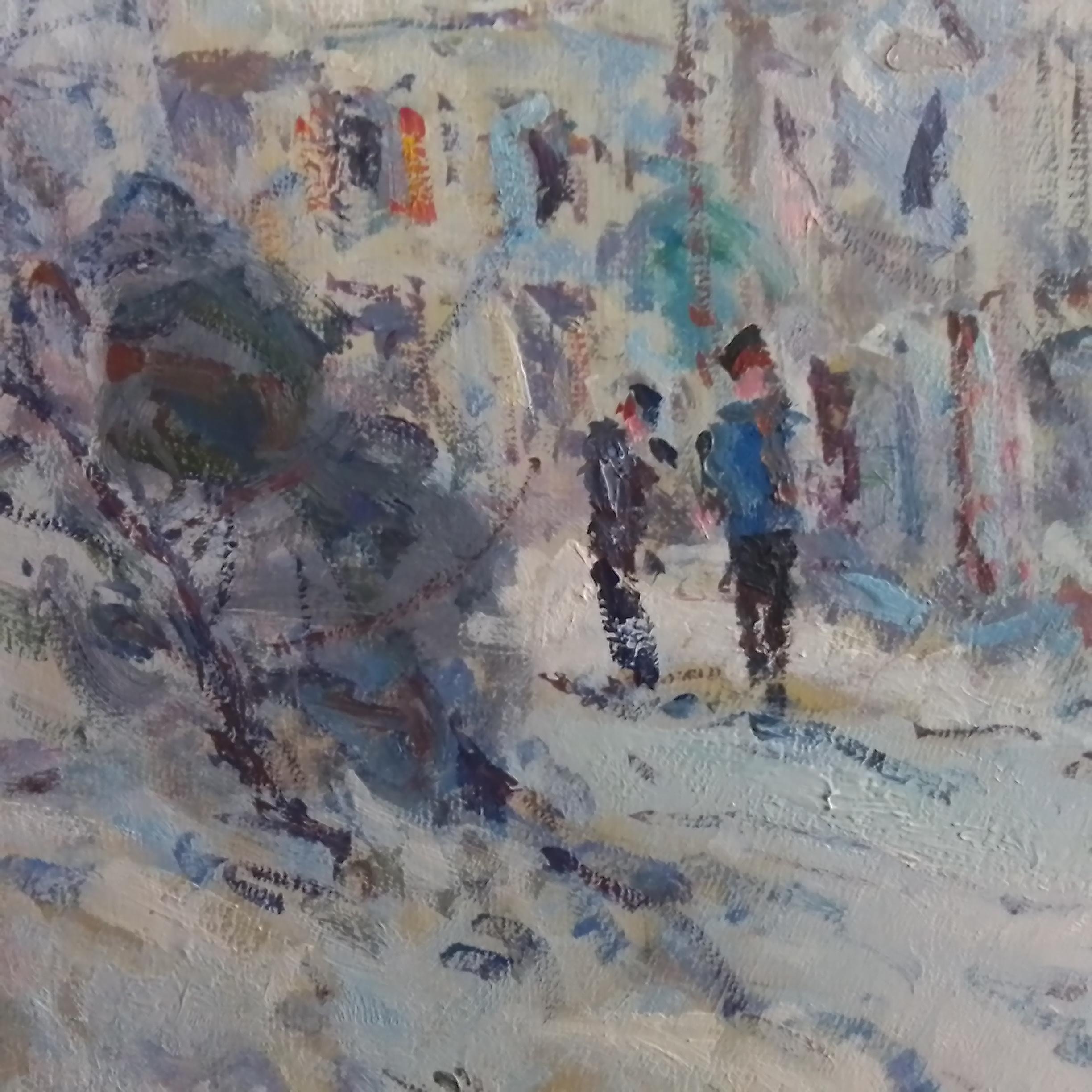 Paysage de neige de la Seine en Normandie, France - Jean Pierre Dubord en vente 8