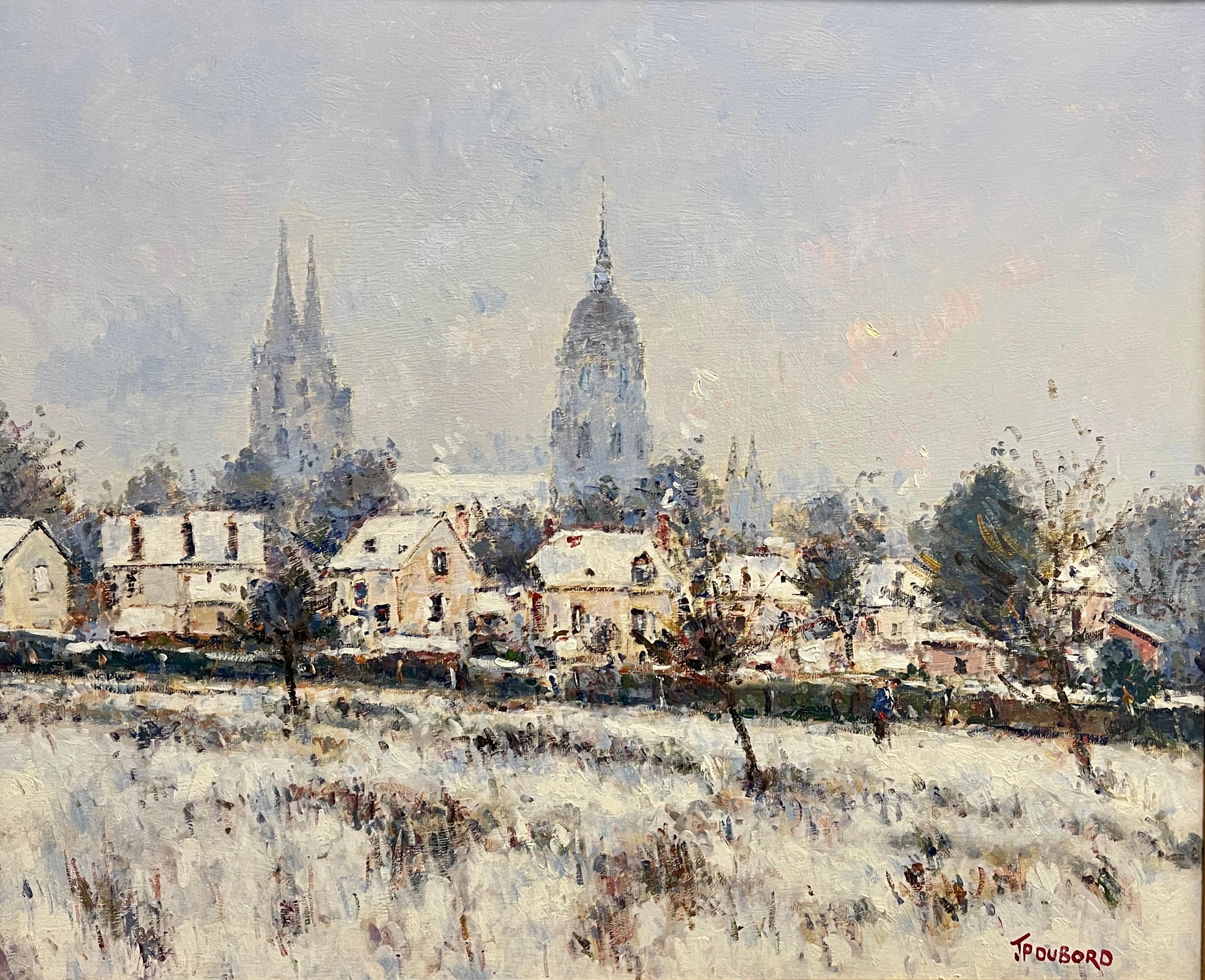 Jean-Pierre Dubord Landscape Painting - Bayeux en Hiver