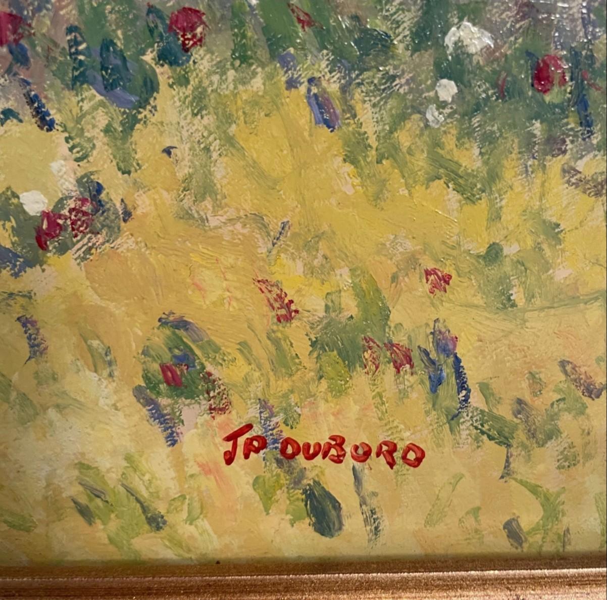 Vintage art by french artist DUBORD JEAN - Normandy Landscape - Oil signed - Painting by Jean-Pierre Dubord