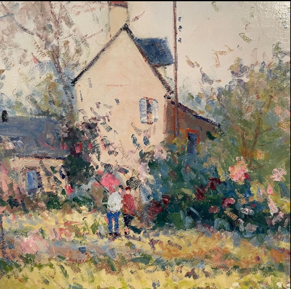 Vintage art by french artist DUBORD JEAN - Normandy Landscape - Oil signed - Impressionist Painting by Jean-Pierre Dubord