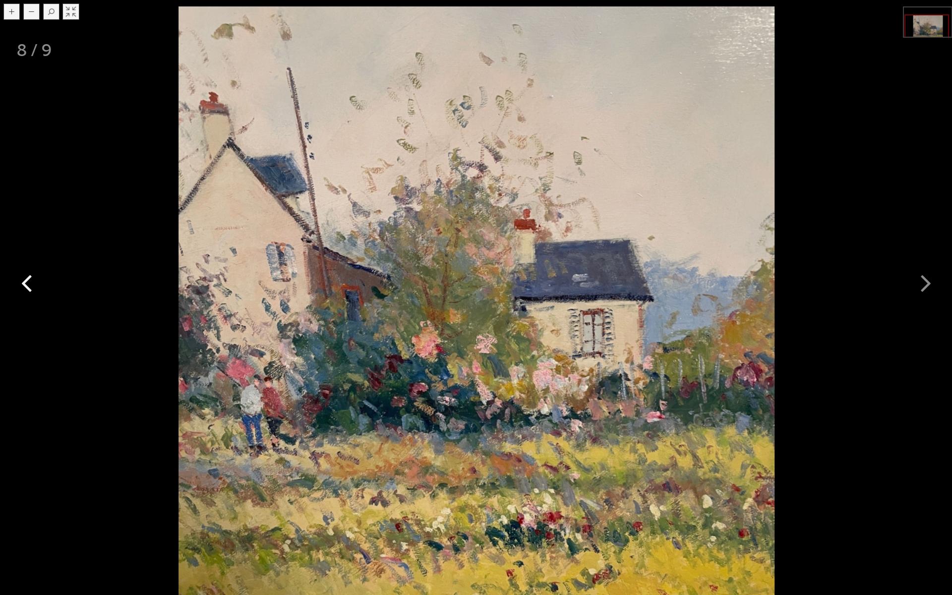 Vintage art by french artist DUBORD JEAN - Normandy Landscape - Oil signed - Beige Landscape Painting by Jean-Pierre Dubord