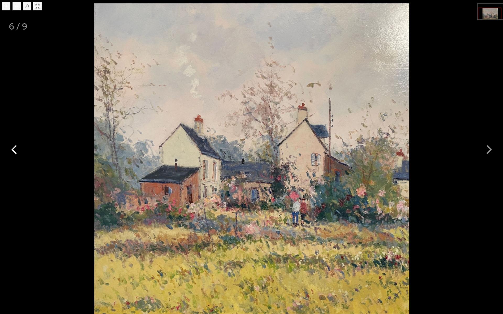 Vintage art by french artist DUBORD JEAN - Normandy Landscape - Oil signed 1
