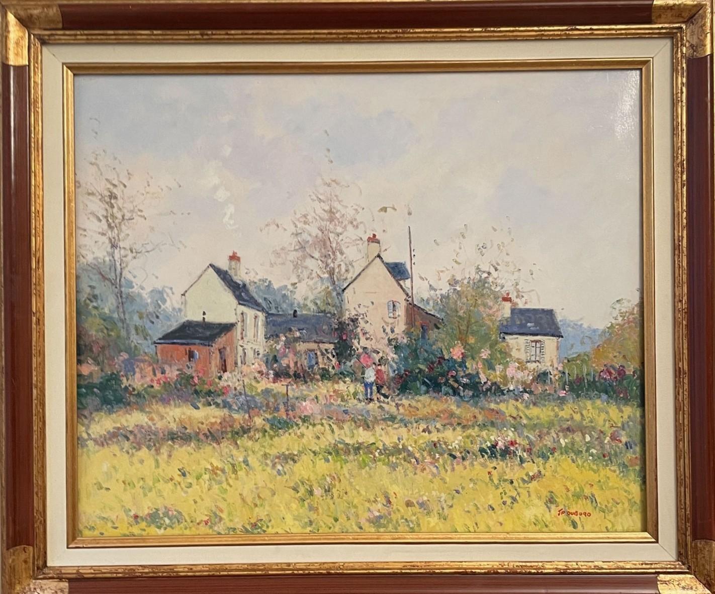 Vintage art by french artist DUBORD JEAN - Normandy Landscape - Oil signed 3