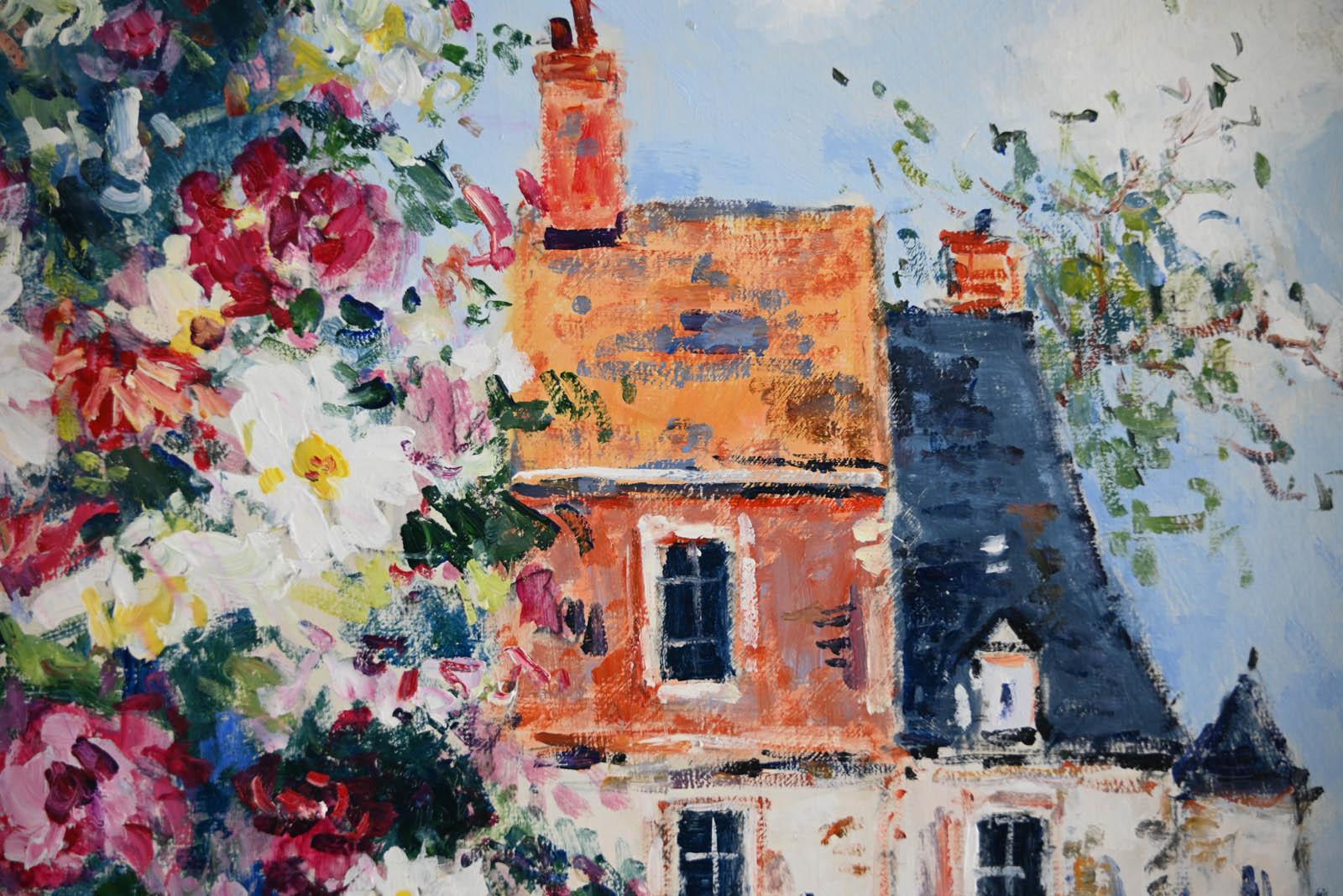 Le bouquet à Honfleur - Post-Impressionist Painting by Jean-Pierre Dubord