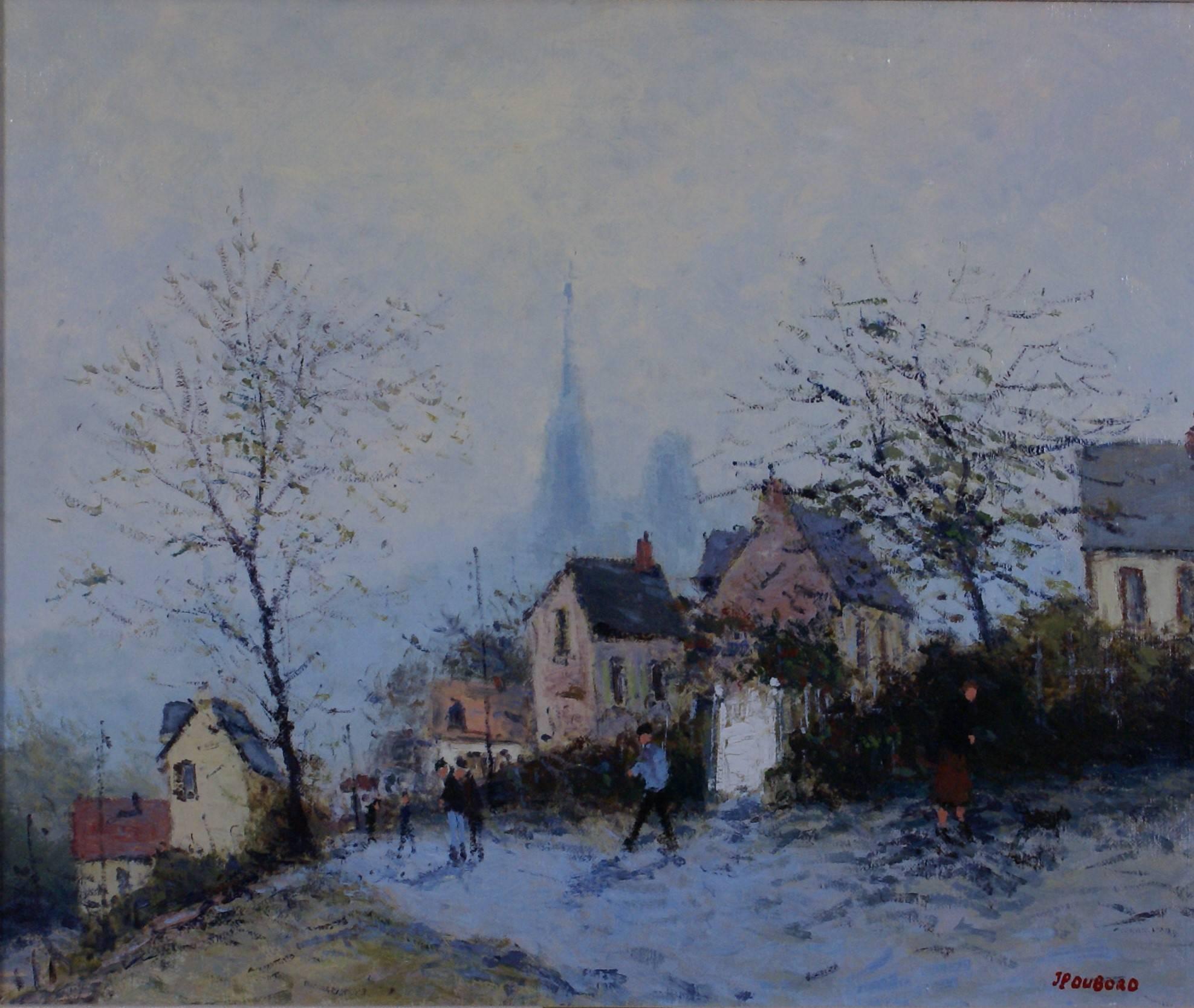 Les Hauteurs de Rouen (The Heights of Rouen) - Painting by Jean-Pierre Dubord