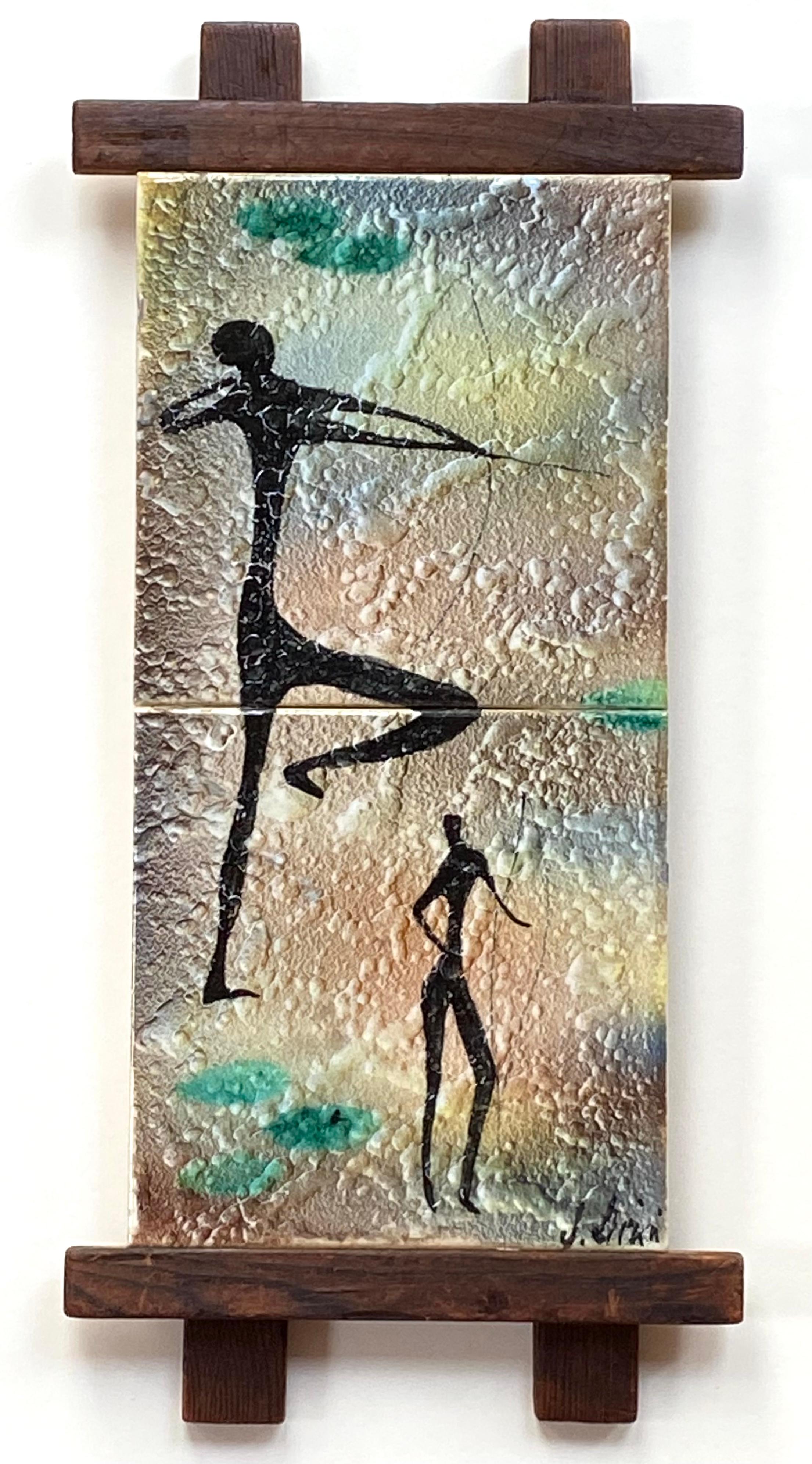 “Archers” - Post-Modern Mixed Media Art by Jean-Pierre Grun