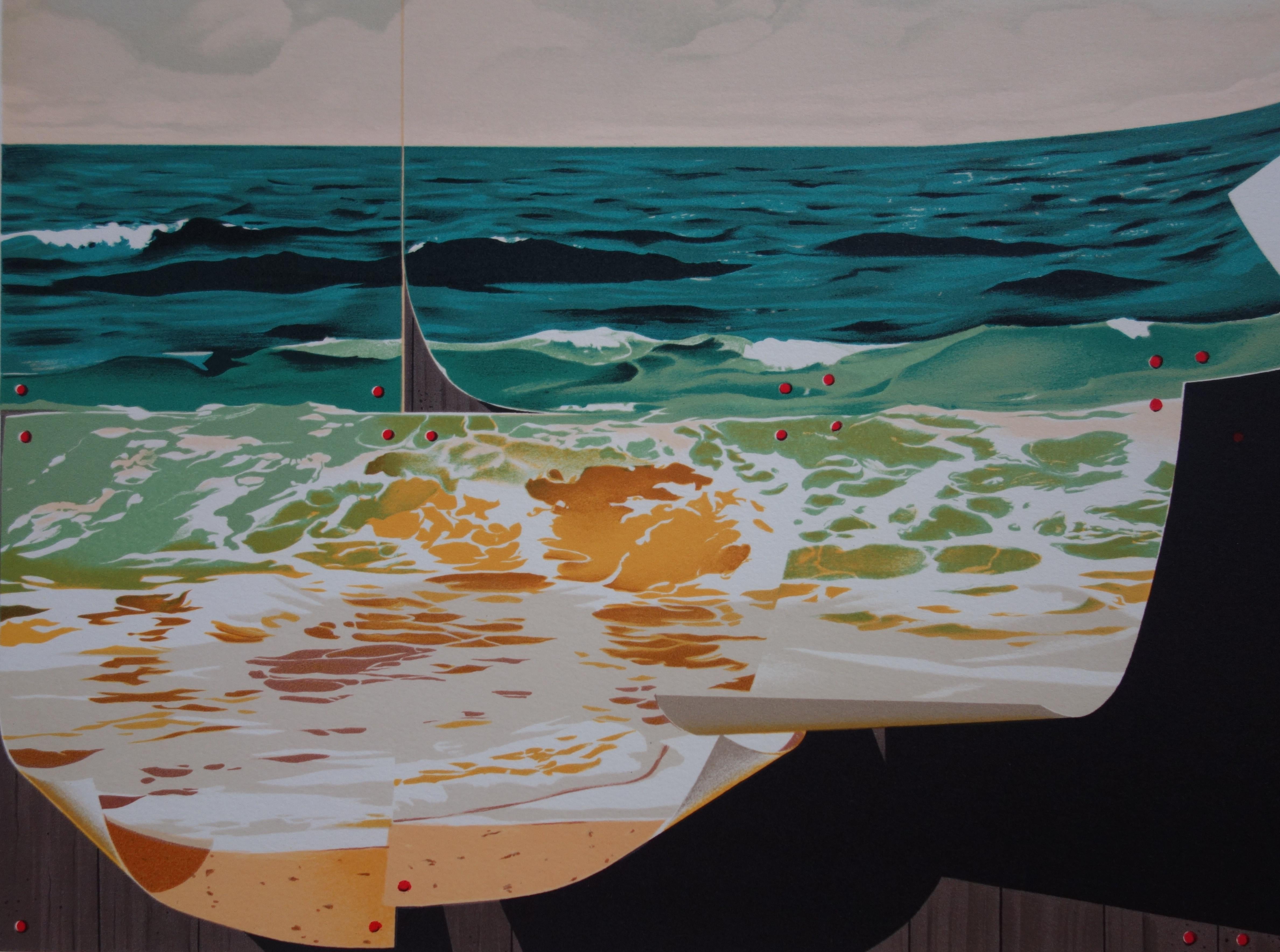 Jean-Pierre HENAUT (1942-)
Surrealist Beach

Original lithograph
Handsigned in pencil
Limited /275 copies
On vellum 54 x 76 cm (c. 21.25 x 29.92 in)

Excellent condition