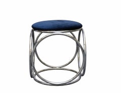 Jean-Pierre Laporte Design Tabouret circulaire tubulaire, France 1970
