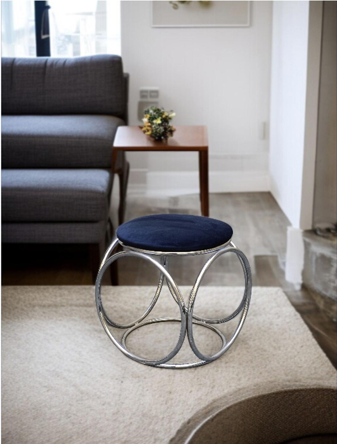 Late 20th Century Jean-Pierre Laporte Design Tubular Circle Stool, France 1970s For Sale