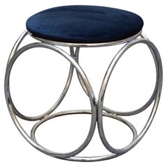Jean-Pierre Laporte Design Tubular Circle Stool, France 1970s