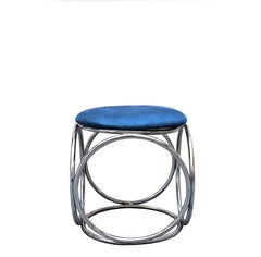 Tabouret circulaire tubulaire design Jean-Pierre Laporte, Italie, 1970