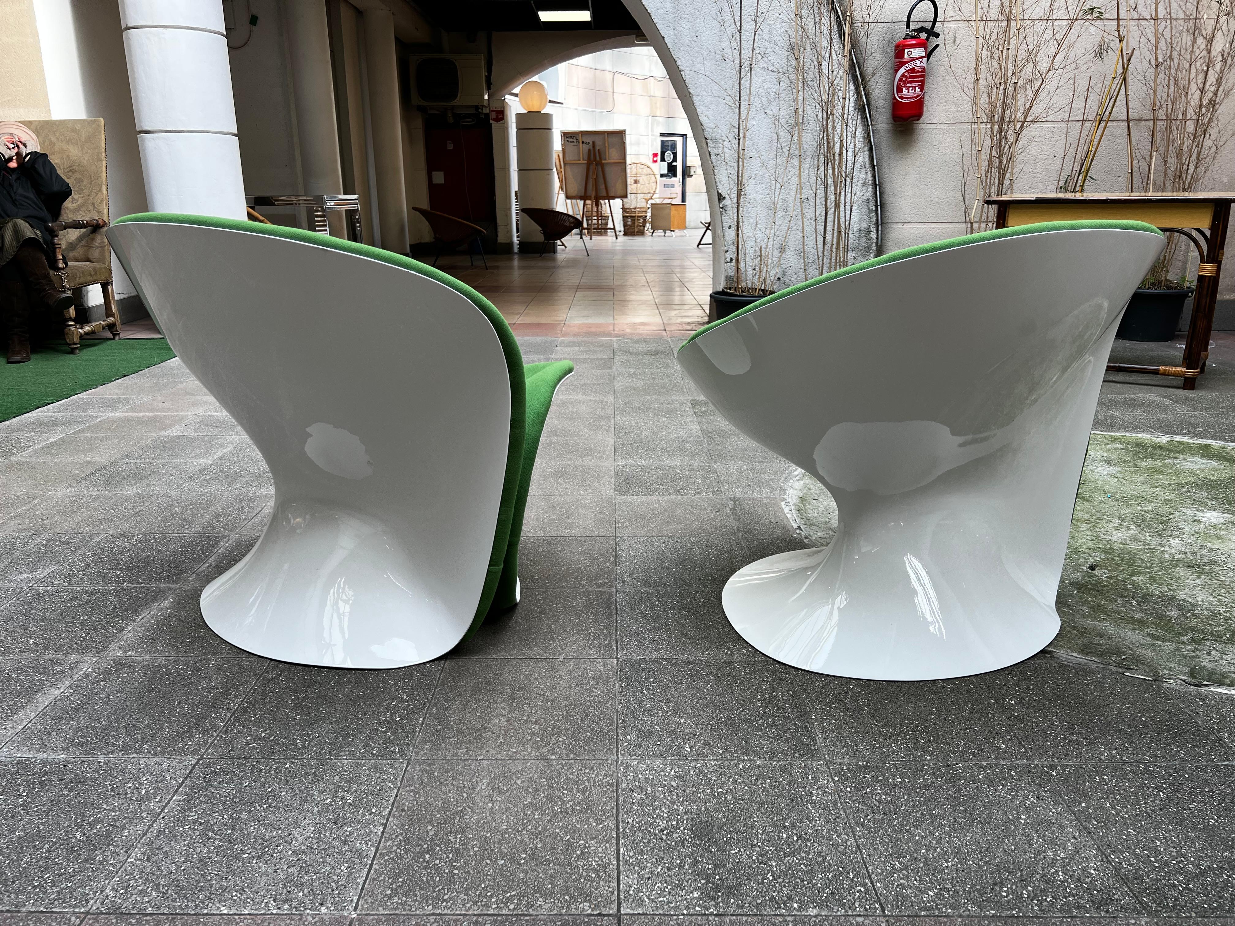 Jean-Pierre Laporte  Paire de fauteuils 