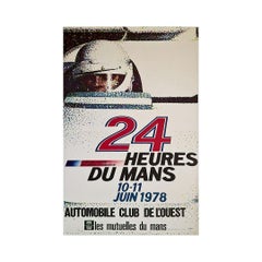 Poster originale delle 24 Ore di Le Mans del 1978, realizzato da Lardrot