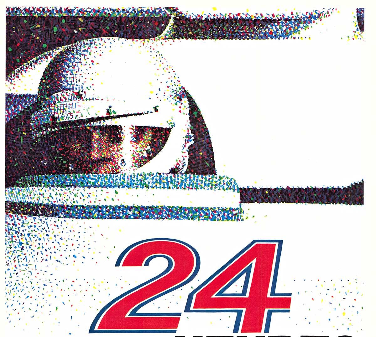 Affiche originale des 24 Heures du Mans (course automobile)  1978 - Expressionnisme abstrait Print par Jean-Pierre Lardrot
