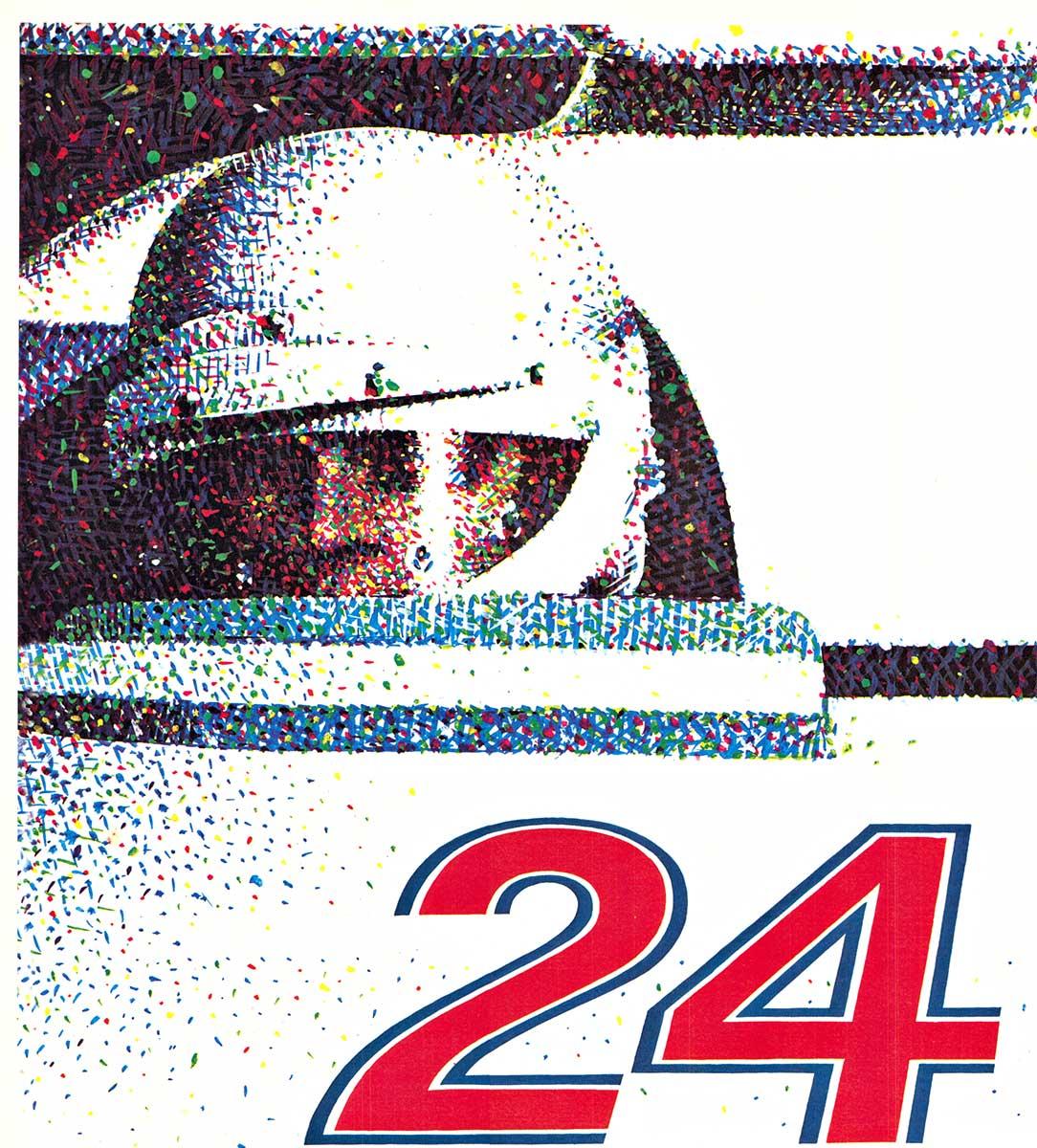 Affiche originale des 24 Heures du Mans (course automobile)  1978 - Gris Print par Jean-Pierre Lardrot