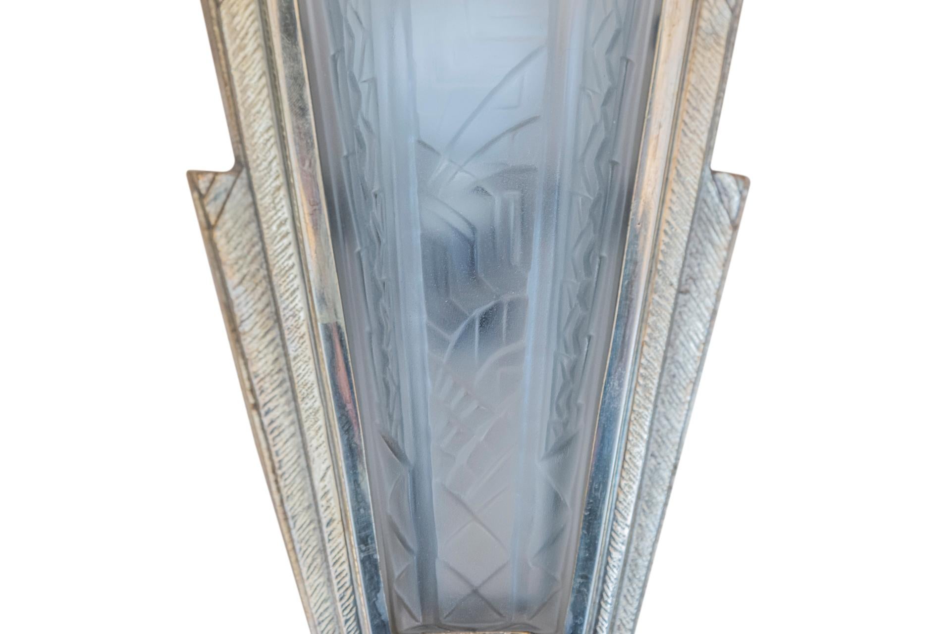 Mid-Century Modern Jean Pierre Léon Maynadier, Pair of Art Deco Sconces, France, circa 1930