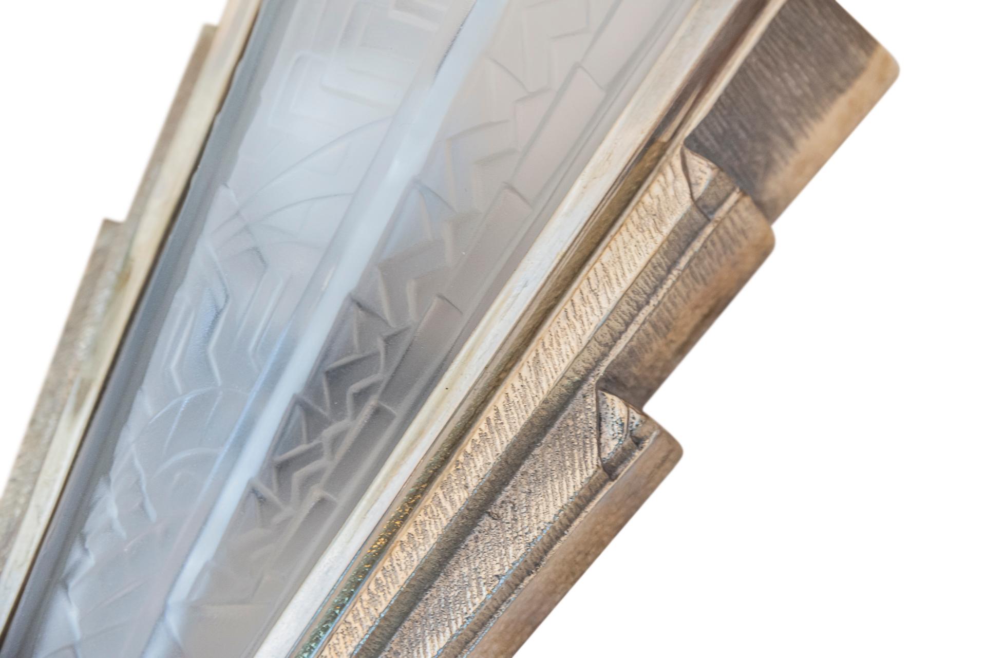 Mid-20th Century Jean Pierre Léon Maynadier, Pair of Art Deco Sconces, France, circa 1930