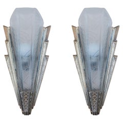 Jean Pierre Léon Maynadier, Pair of Art Deco Sconces, France, circa 1930