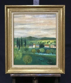JEAN-PIERRE POPHILLAT (French b.1937) LARGE SIGNED OIL - PROVENCAL LANDSCAPE