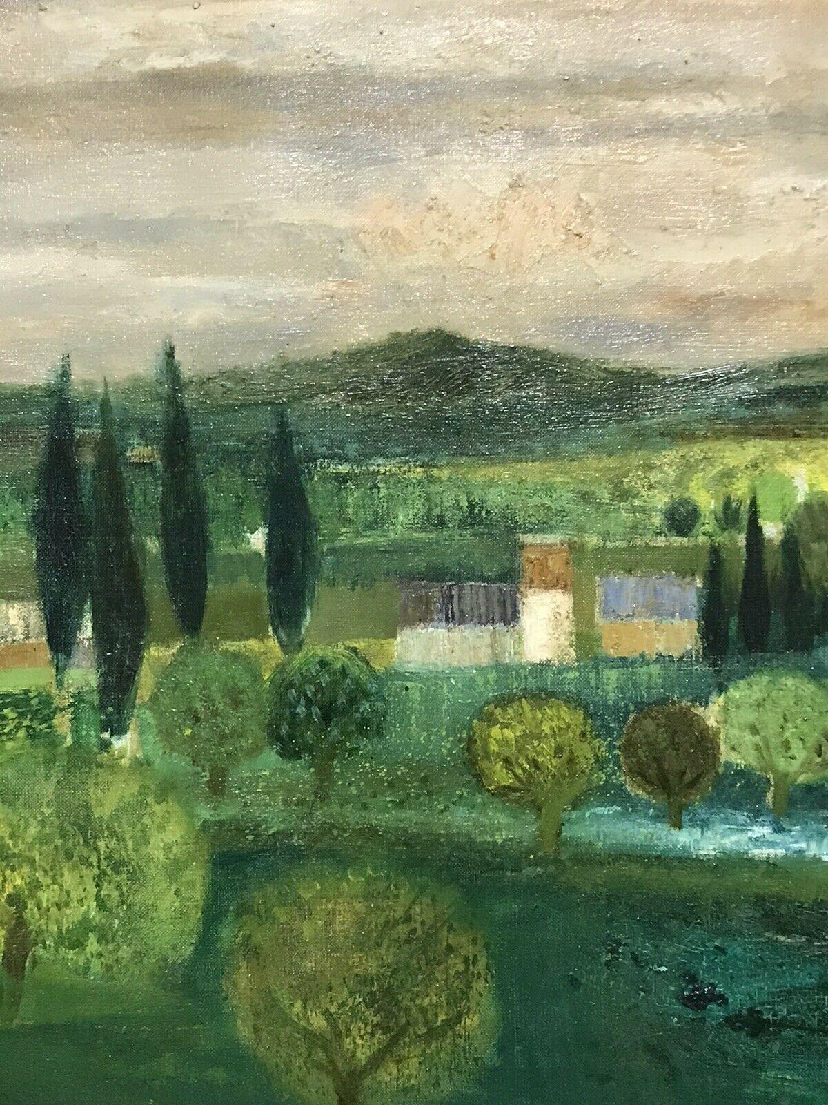 JEAN-PIERRE POPHILLAT (French b.1937) LARGE SIGNED OIL - PROVENCAL LANDSCAPE - Impressionist Painting by Jean-Pierre Pophillat