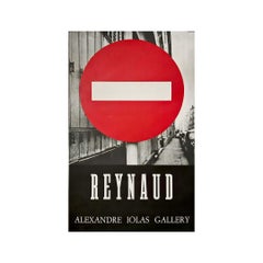 Manifesto originale della mostra "Sens Interdit" di Jean-Pierre Raynaud, del 1970 circa.