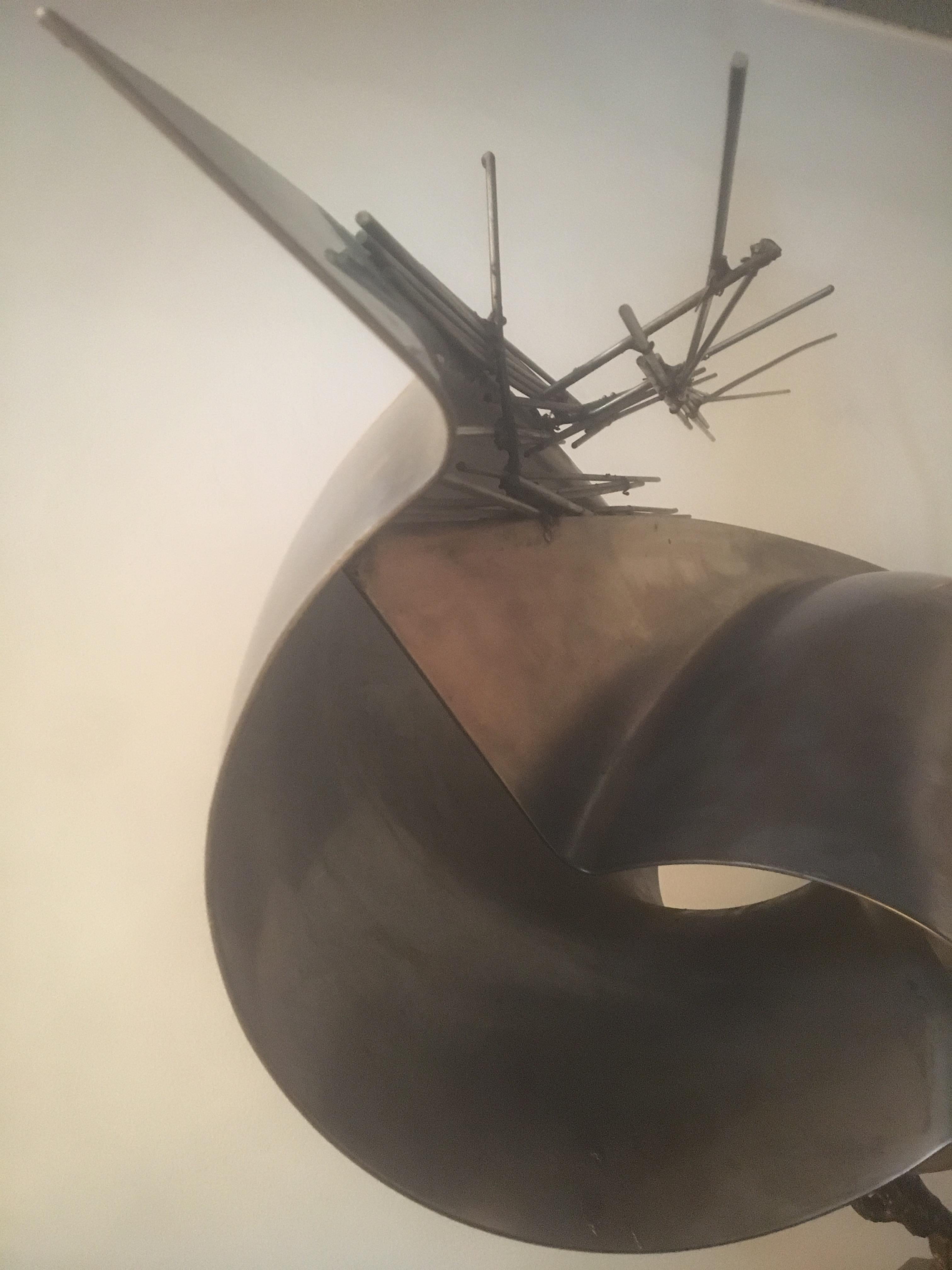 Jean Pierre Rives Large Abstract Metal Sculpture, Unique Creation, France, 1990 For Sale 2