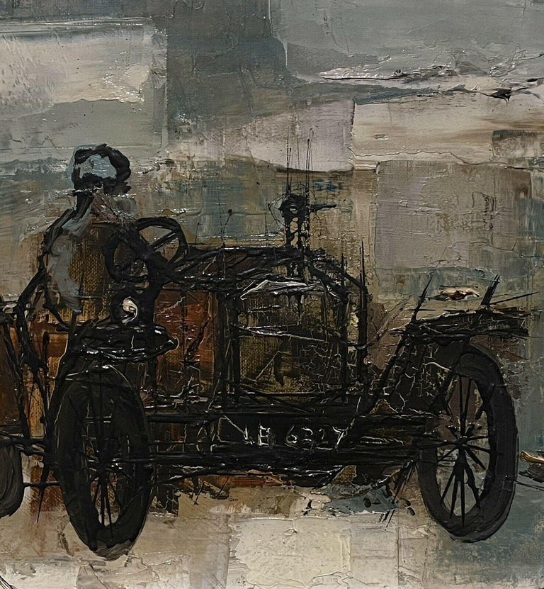 Jean Pierre Rousseau - 1960's French Modernist Signed Oil Man Driving ...